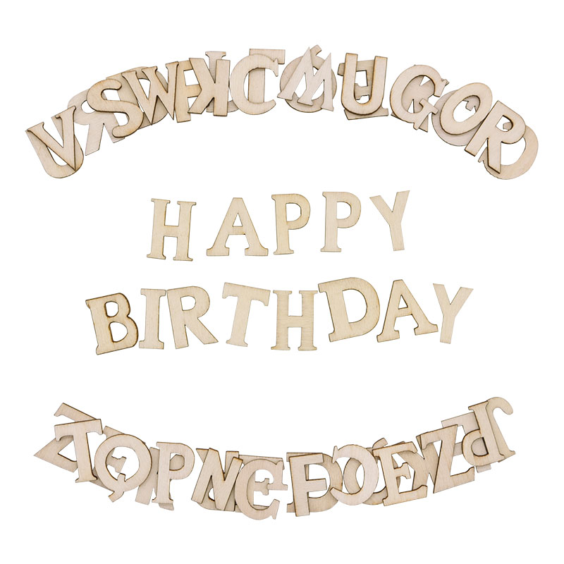 Wooden Letter Sign - 100pcs Letters Wooden Alphabet Number Wedding