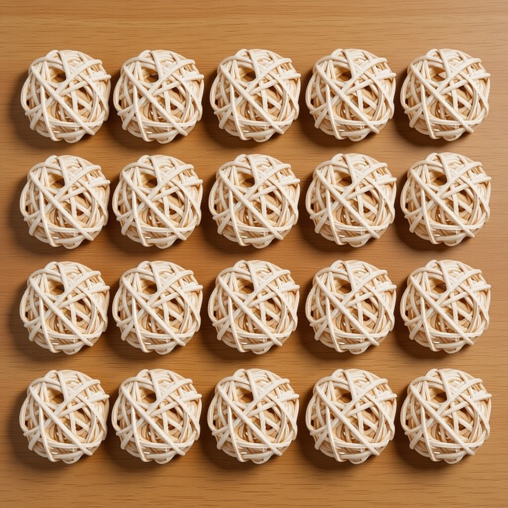 Home Decor Vase - 20Pcs Aromatherapy Rattan Balls Natural Wicker