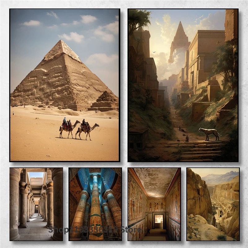 Home Decor Egypt - Ancient Egypt Landscape Great Hypostyle Hall