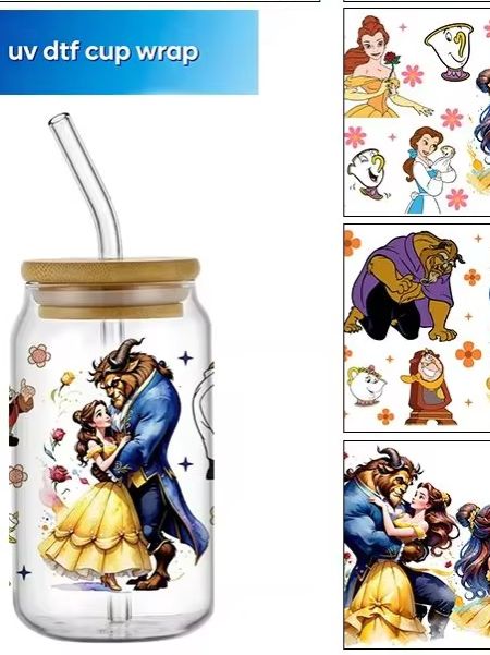 Home Decor Etsy - Cartoon popular Princess UV DTF cup