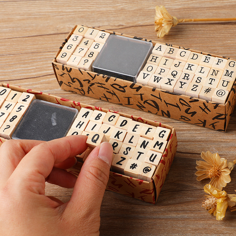 Wooden Letter Sign - Basic Diary Set Typewriter Number and