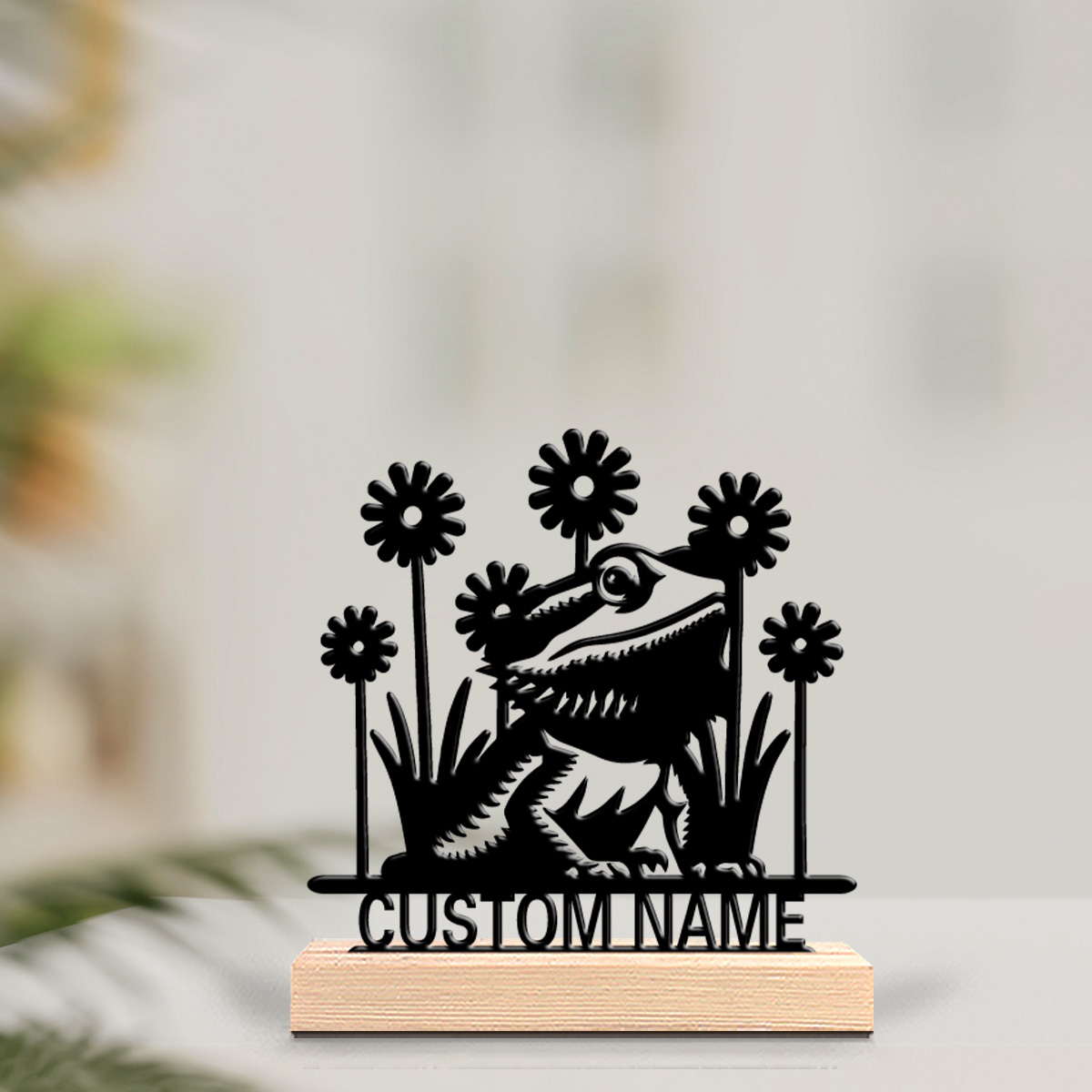 Wooden Letter Sign - 1pc Bearded Dragon Custom Letter Metal