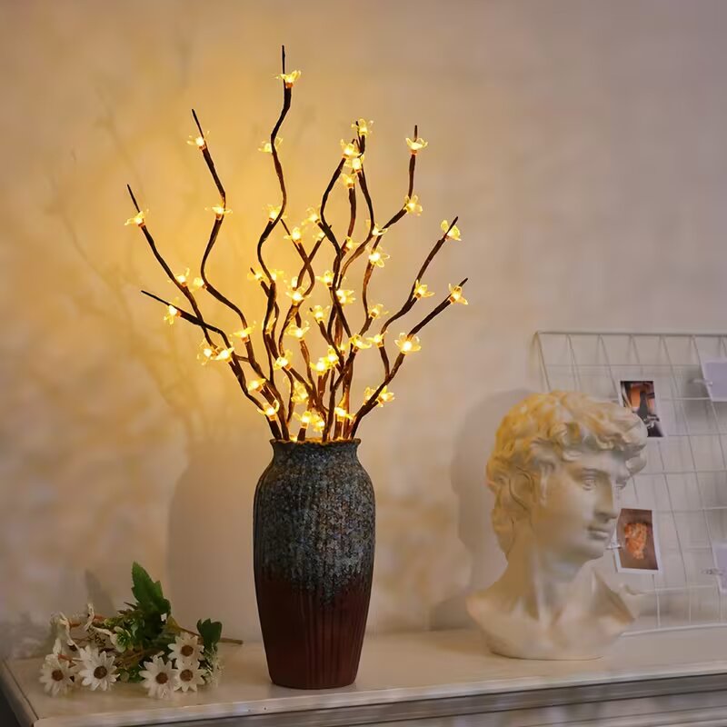 Home Decor Vase - 1/2PC 20LED Cherry Blossom Tree Branch