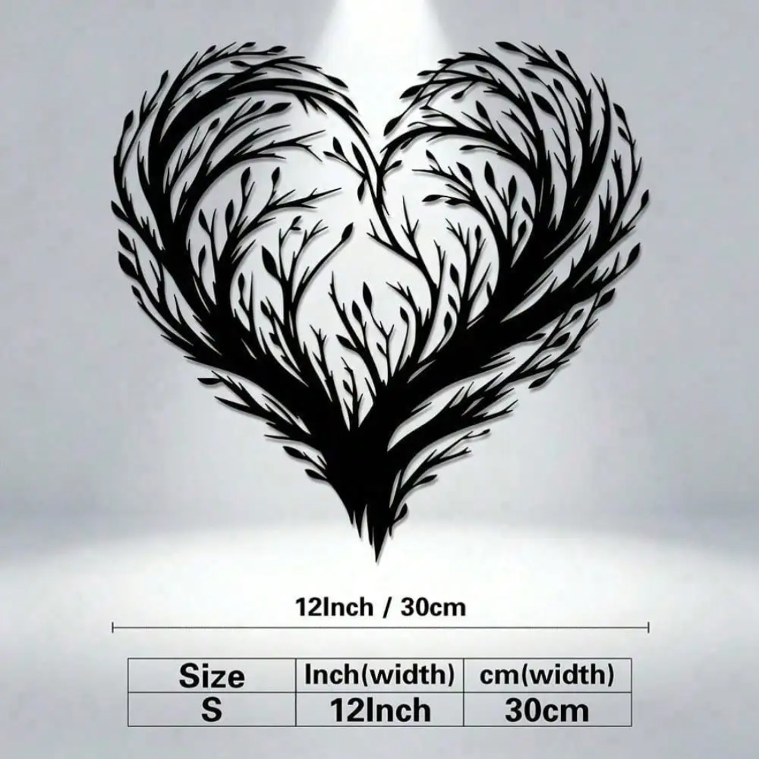 Home Decor Wall Panels - Heart Shaped Leaf Metal Wall Art,