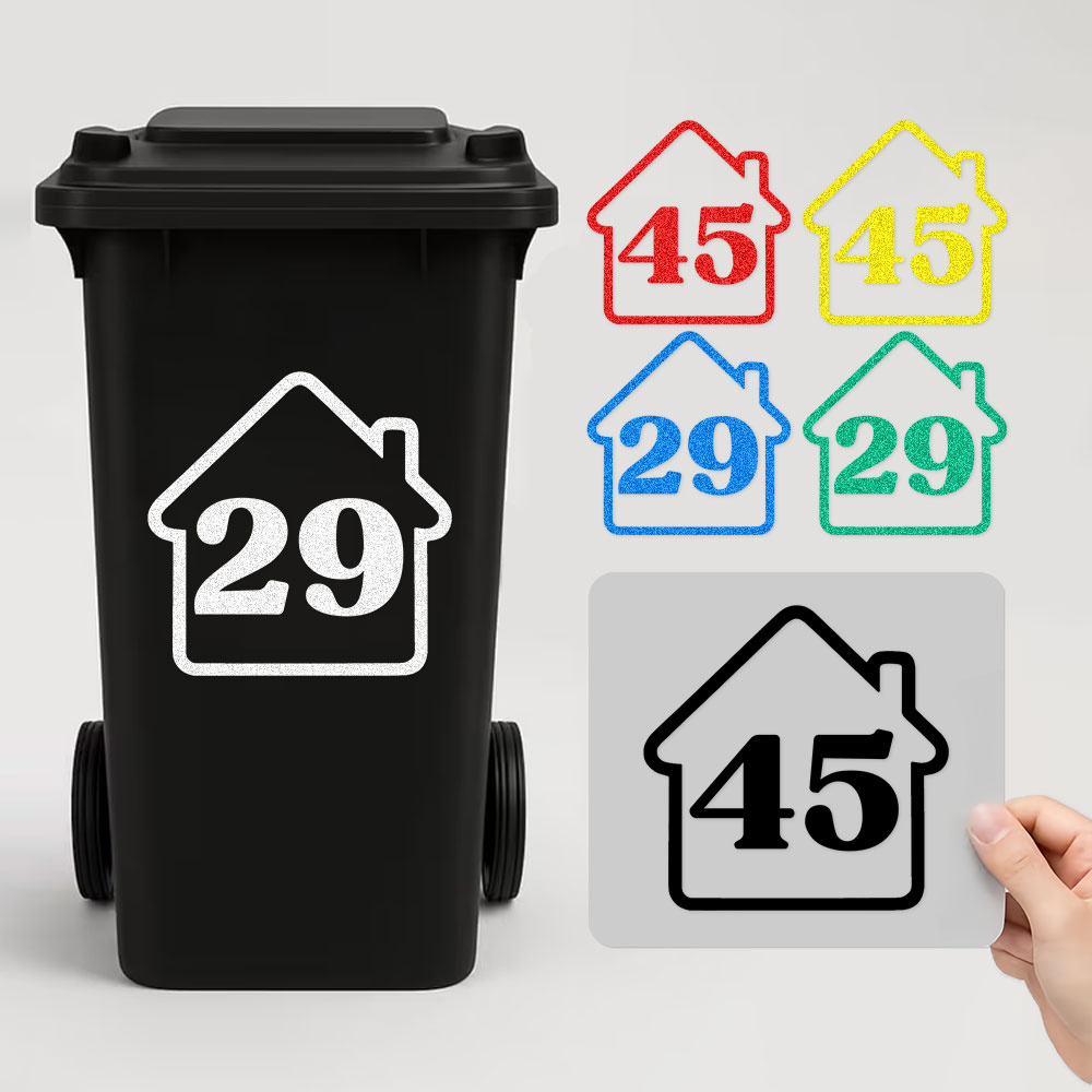 Home Decor Inspo - 3PCS Custom Reflective Trash Bin House