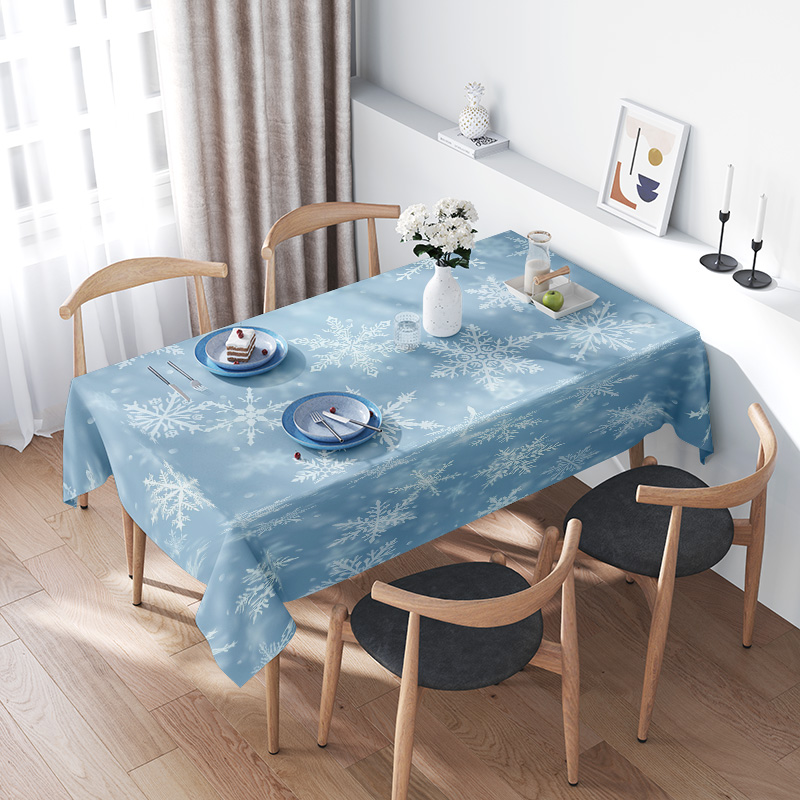 Home Decor Online Shop - Snowflake Dining Tablecloth Winter Home Decoration