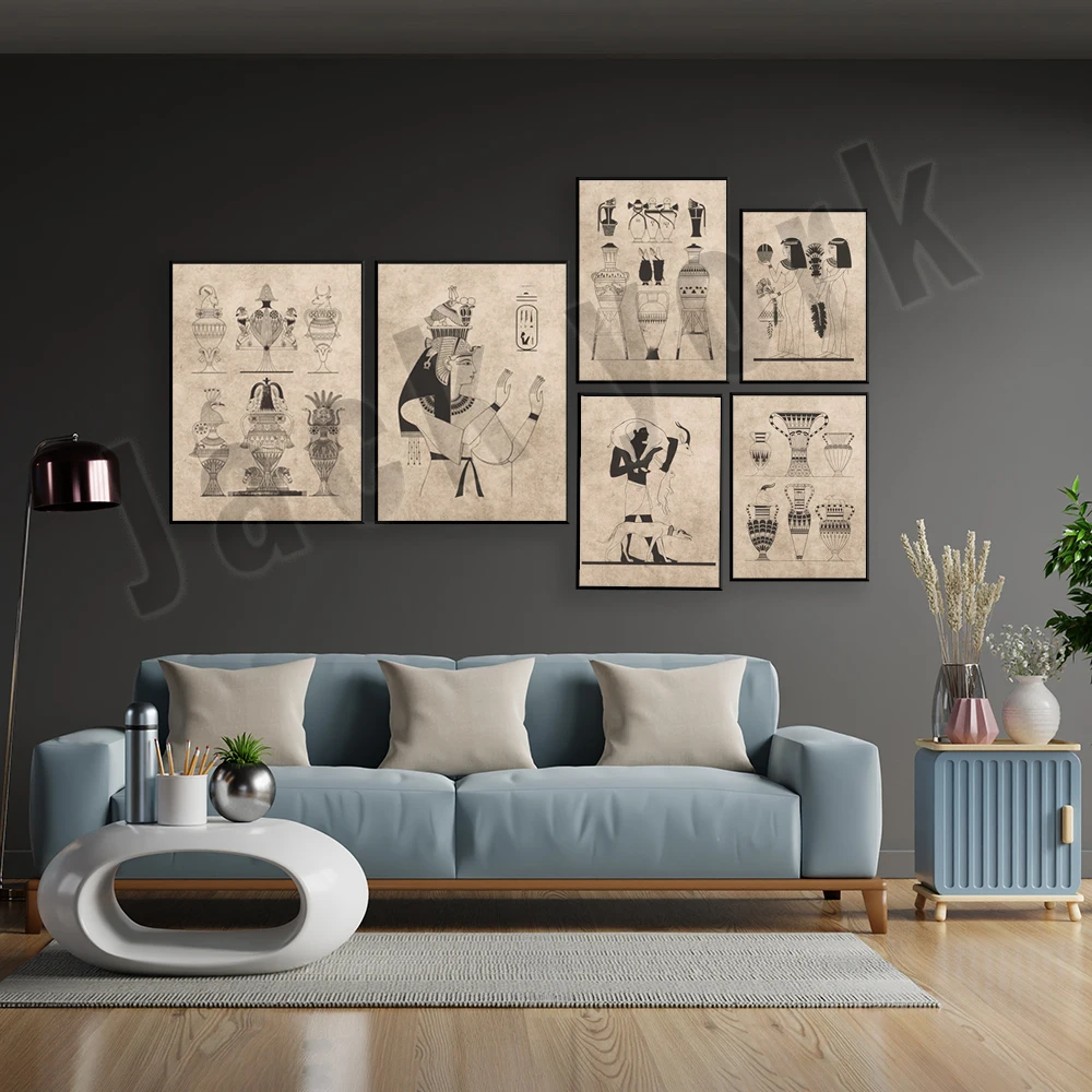 Vintage ancient egypt poster,  - Home Decor Egypt ulasan dan harga