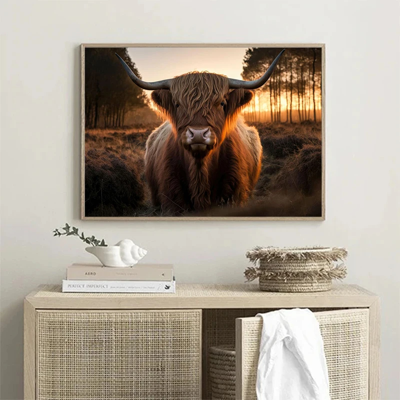 Scottish Highlanders   poster  - Watercolor Poster Print ulasan dan harga