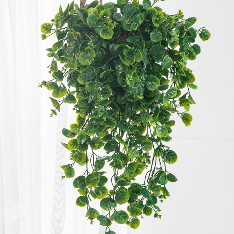 Eucalyptu Fern Rattan Artifici - Rattan Plant Basket ulasan dan harga