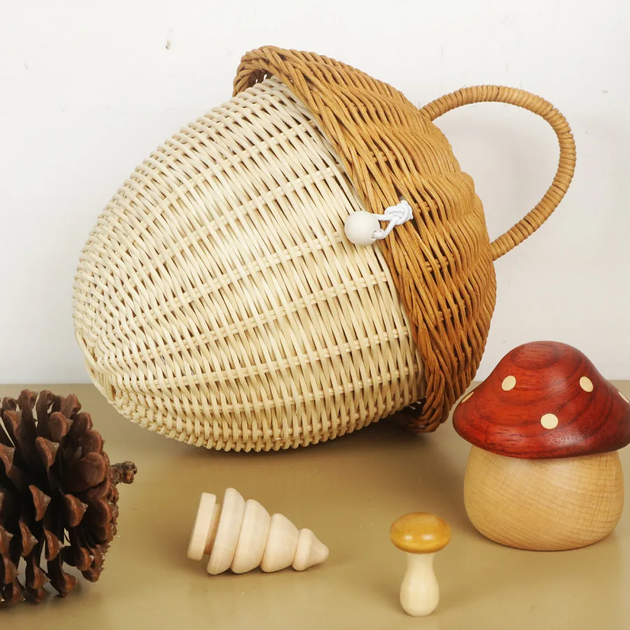 Outdoor Picnic Baskets Mushroo - Rattan Plant Basket ulasan dan harga