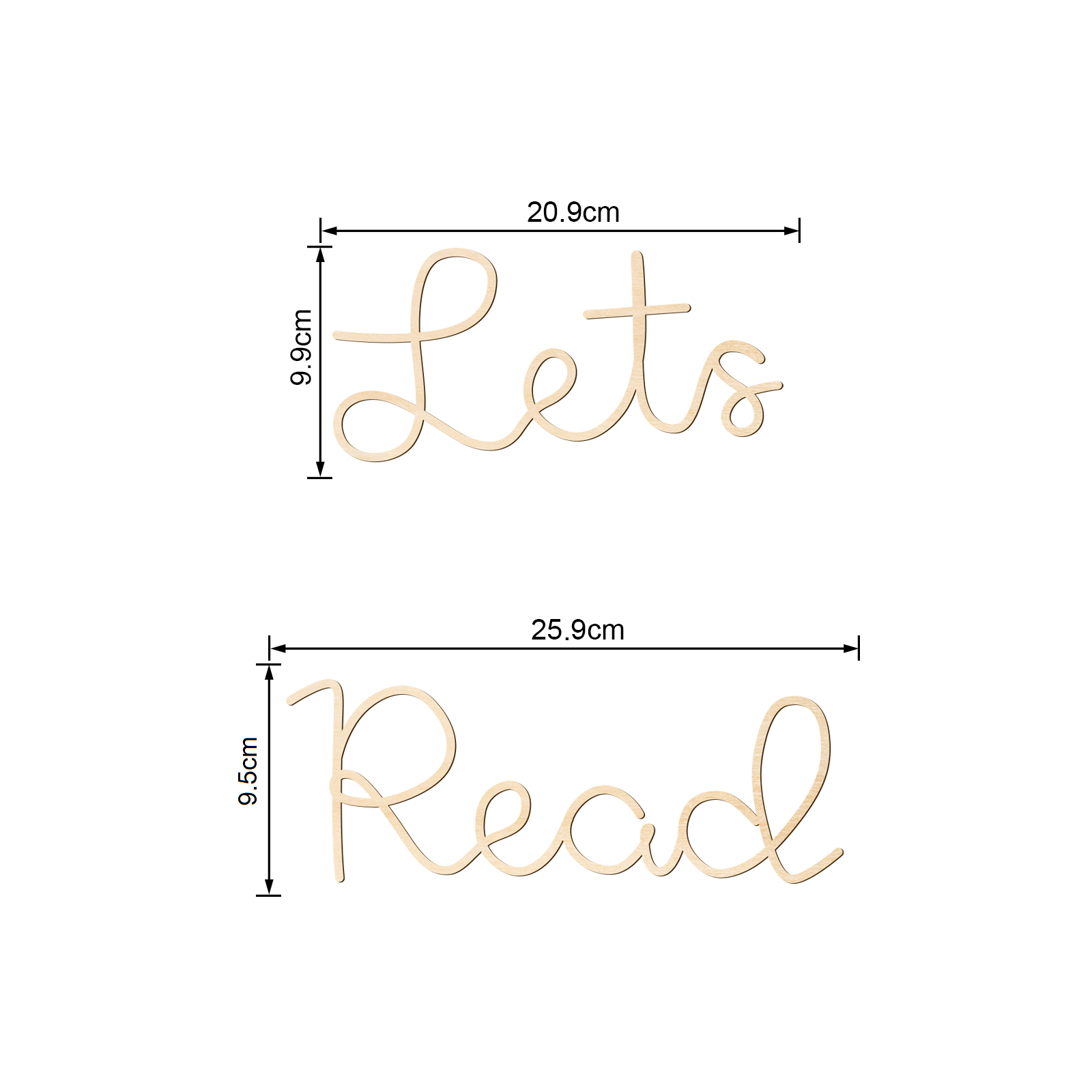 Let's Read Wooden Wall Sign -  - Wooden Letter Sign ulasan dan harga