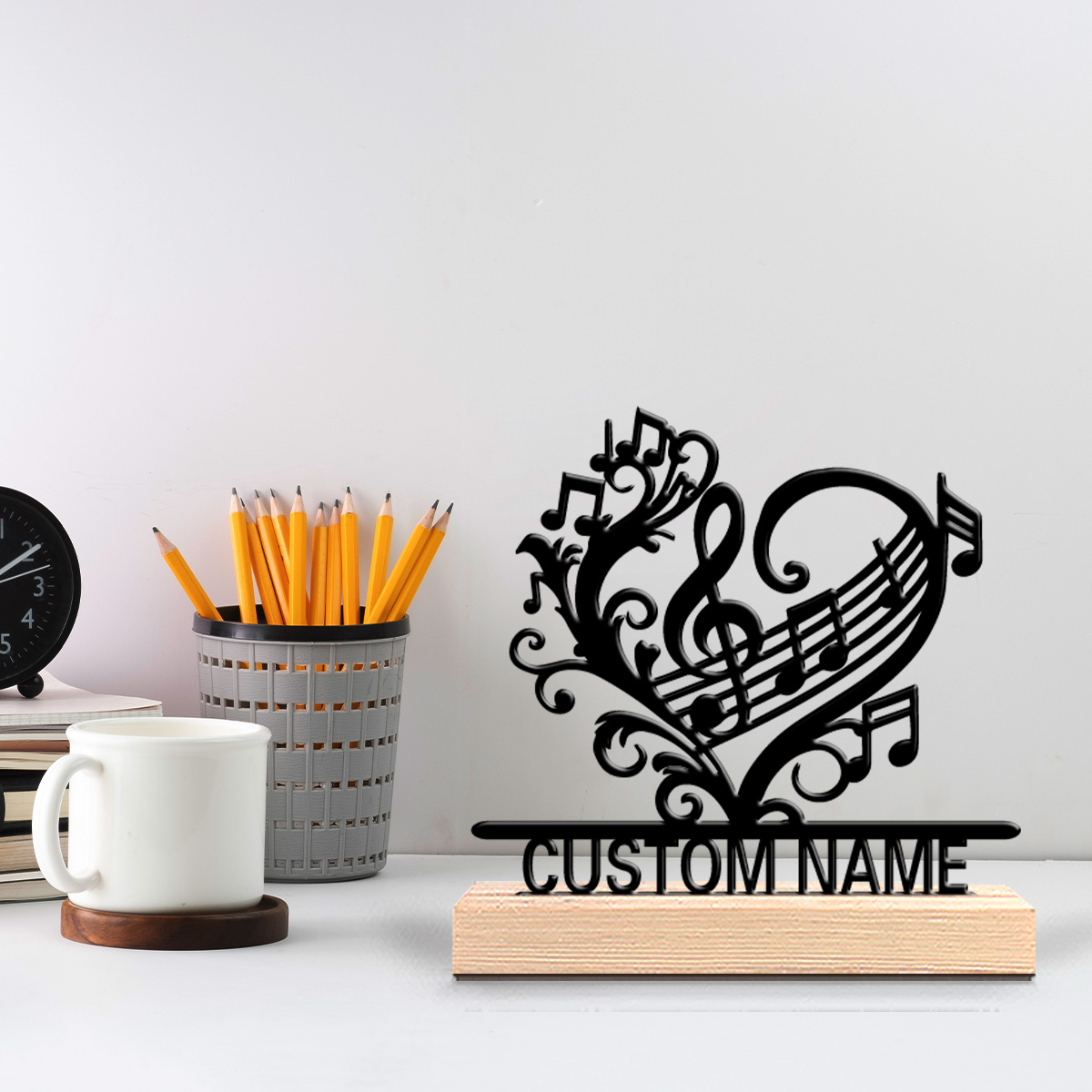 1pc music flower Custom Text M - Home Decor Statue ulasan dan harga