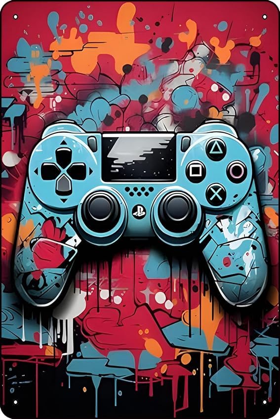 Ytosoful Colorful Neon Gamepad - Watercolor Poster Print ulasan dan harga