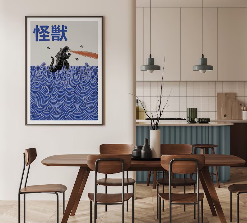 Japanese Contemporary Tokyo Ar - Watercolor Poster Print ulasan dan harga