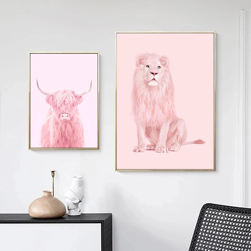 Funny Fashion Giraffe Zebra Fl - Watercolor Poster Print ulasan dan harga