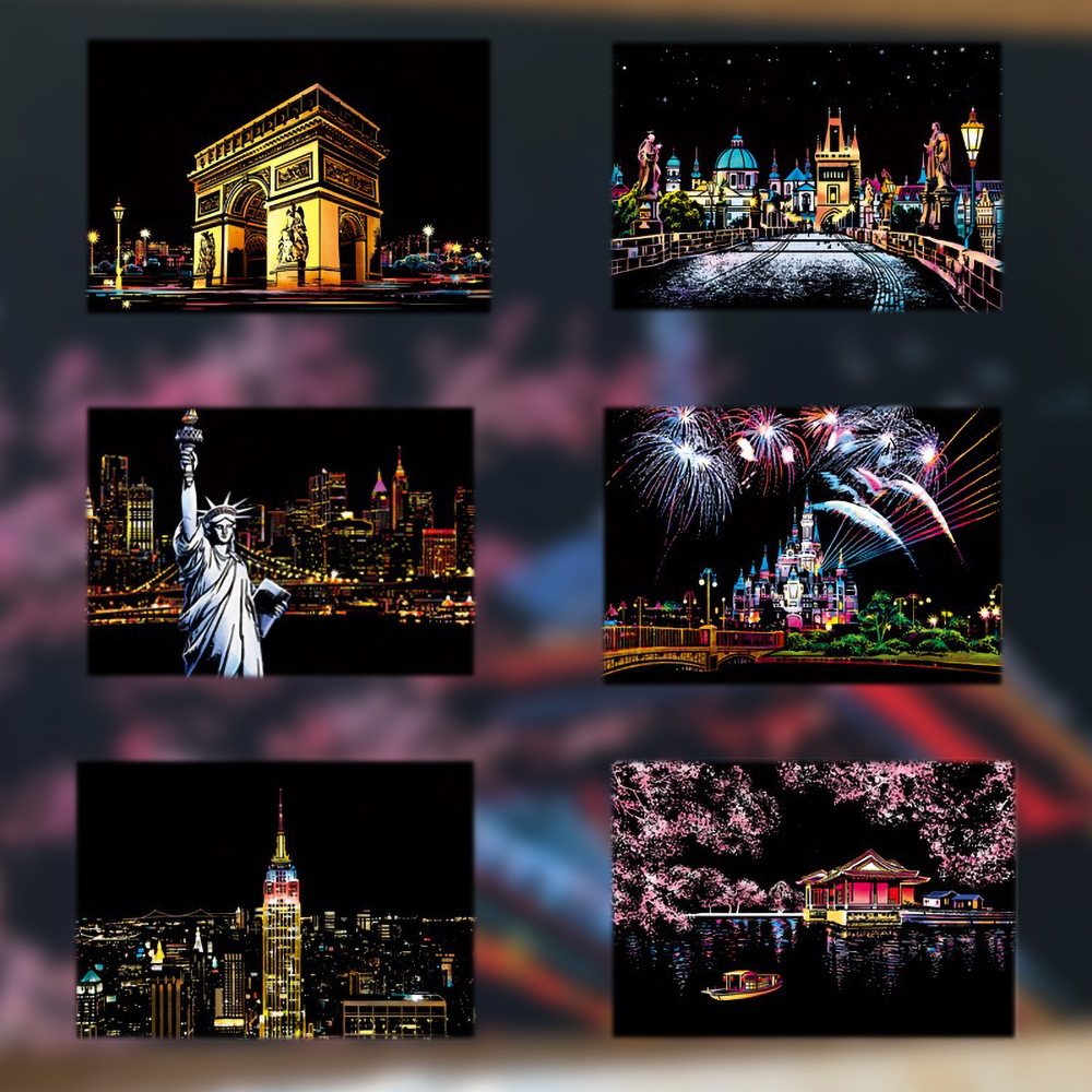 20*14cm DIY Night Scene Painti - Home Decor Scrap ulasan dan harga