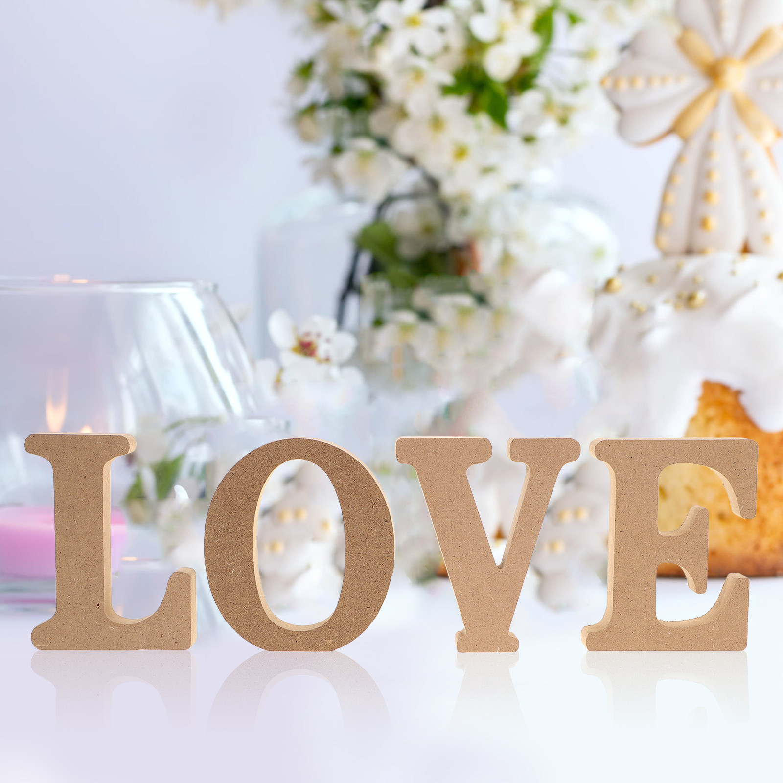 1Set Wood Love Sign Wooden Let - Wooden Letter Sign ulasan dan harga
