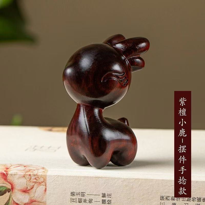 Cute Hand Carved Wooden Deer S - Home Decor Lovely Home ulasan dan harga