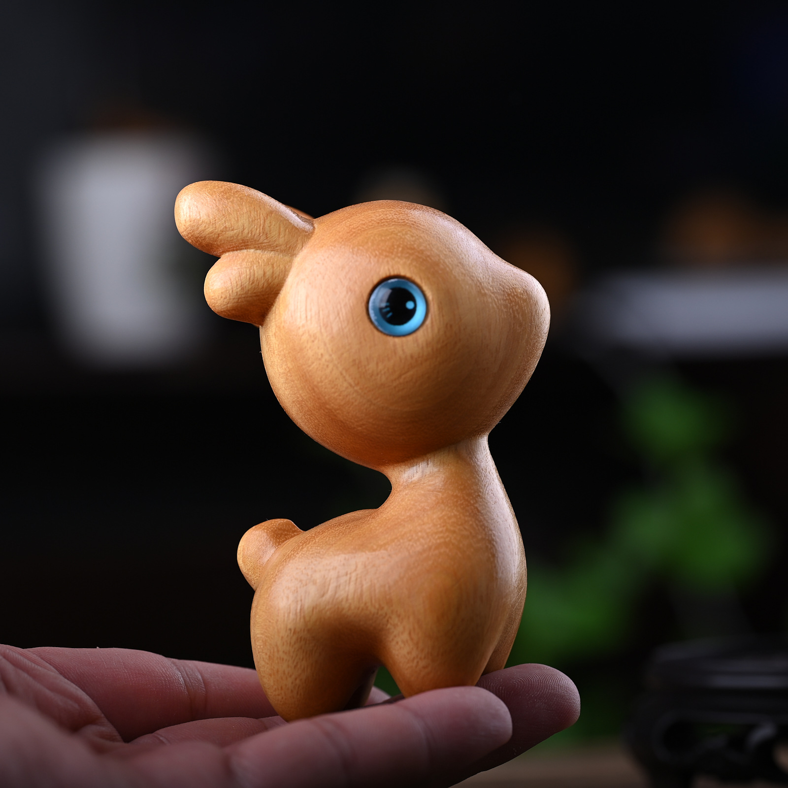 Cute Hand Carved Wooden Deer S - Home Decor Lovely Home ulasan dan harga