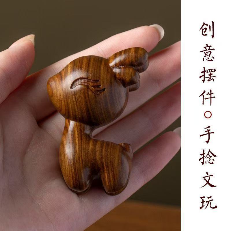 Cute Hand Carved Wooden Deer S - Home Decor Lovely Home ulasan dan harga