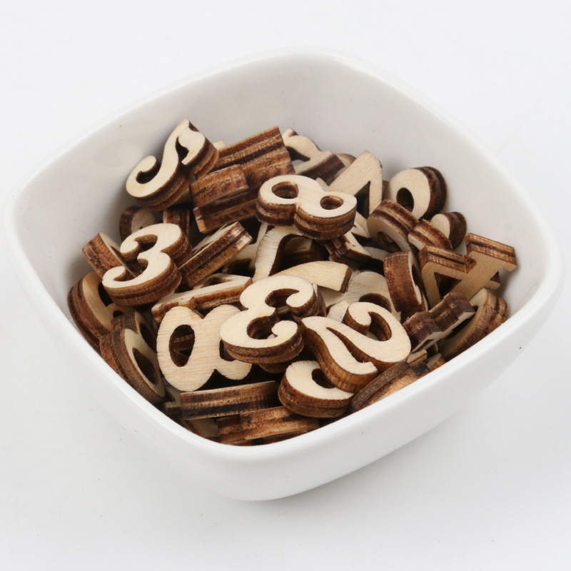 Mixed 0-9 Number Natural Woode - Home Decor Scrap ulasan dan harga