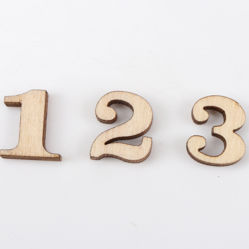Mixed 0-9 Number Natural Woode - Home Decor Scrap ulasan dan harga