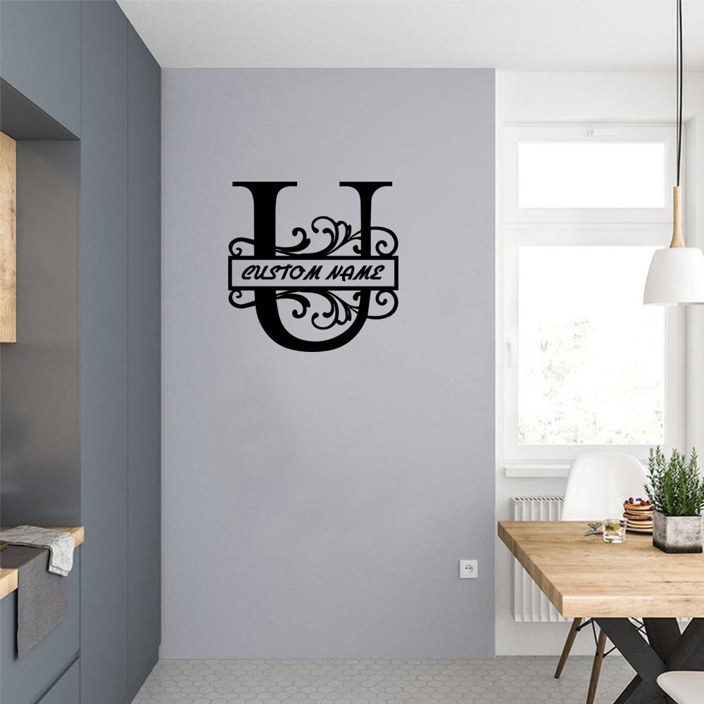 1PC Cool Letter U Customizable - Home Decor Wall Stickers ulasan dan harga