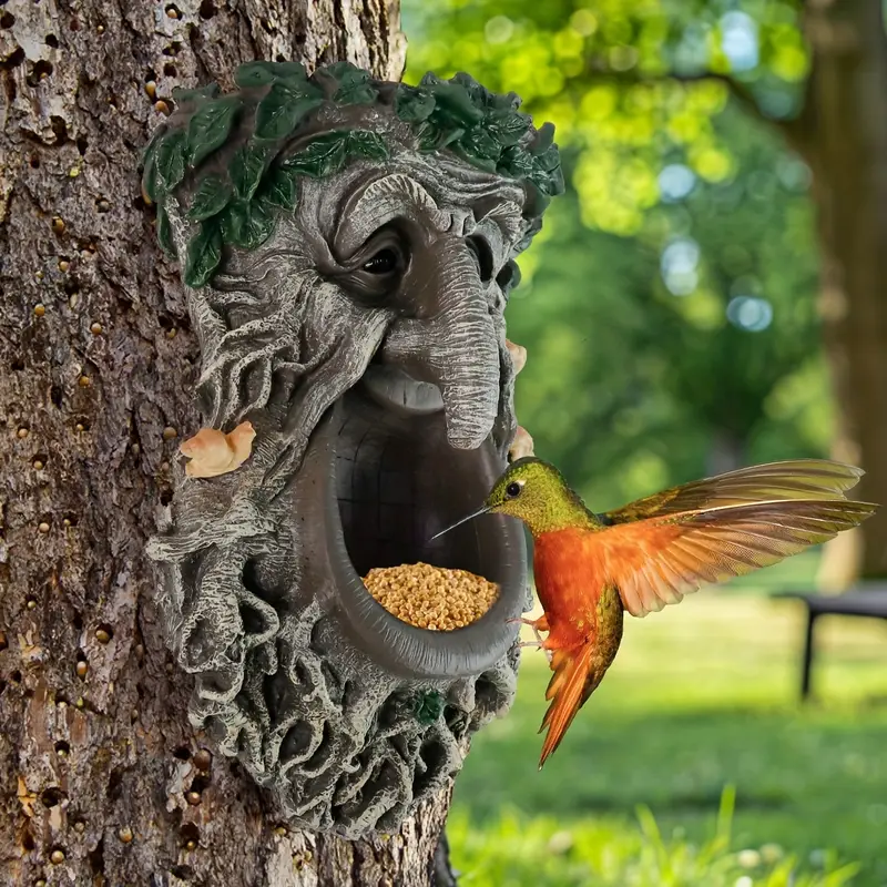 Outdoor Garden Yard Tree Face  - Home Decor Statue ulasan dan harga