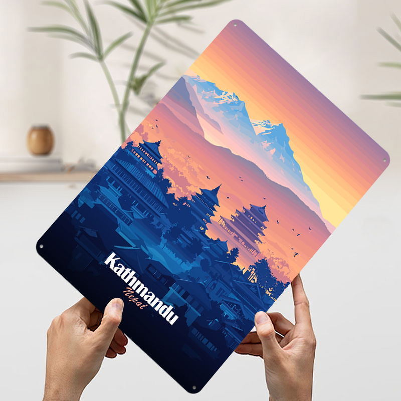 Kathmandu Skyline 3D Printed T - Home Decor Kathmandu ulasan dan harga