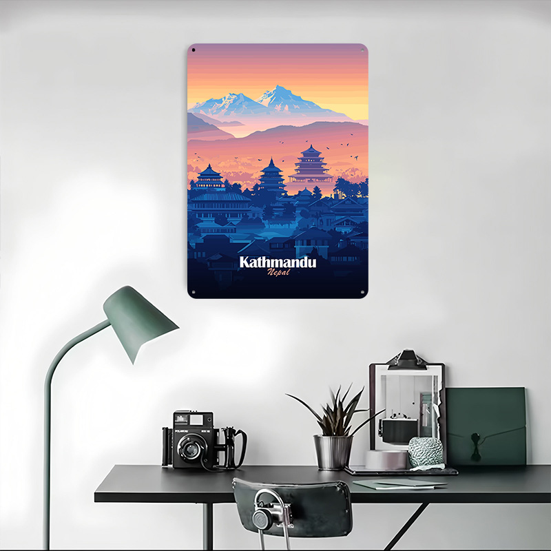 Kathmandu Skyline 3D Printed T - Home Decor Kathmandu ulasan dan harga