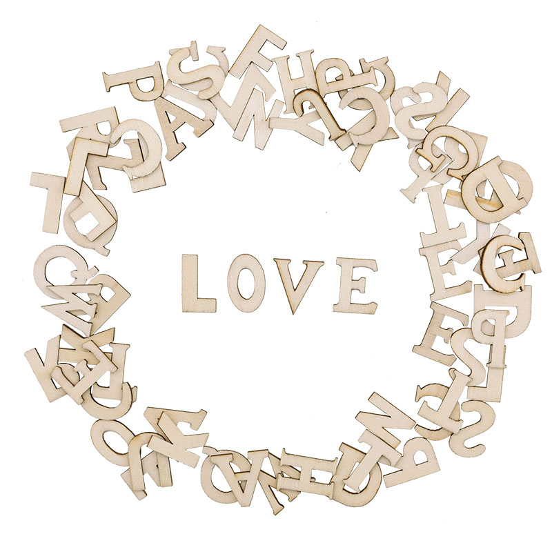 100pcs Letters Wooden Alphabet - Wooden Letter Sign ulasan dan harga