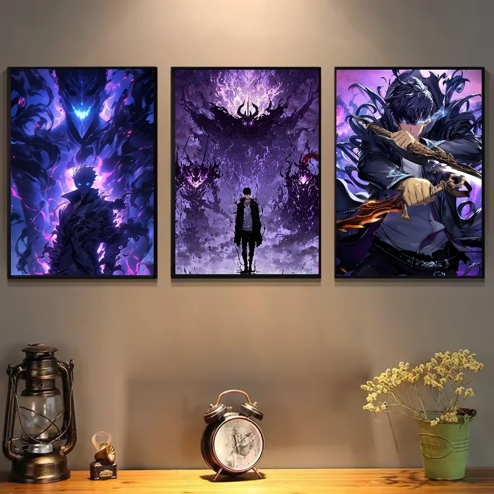 Solo Leveling Anime Poster Art - Home Decor Solo ulasan dan harga