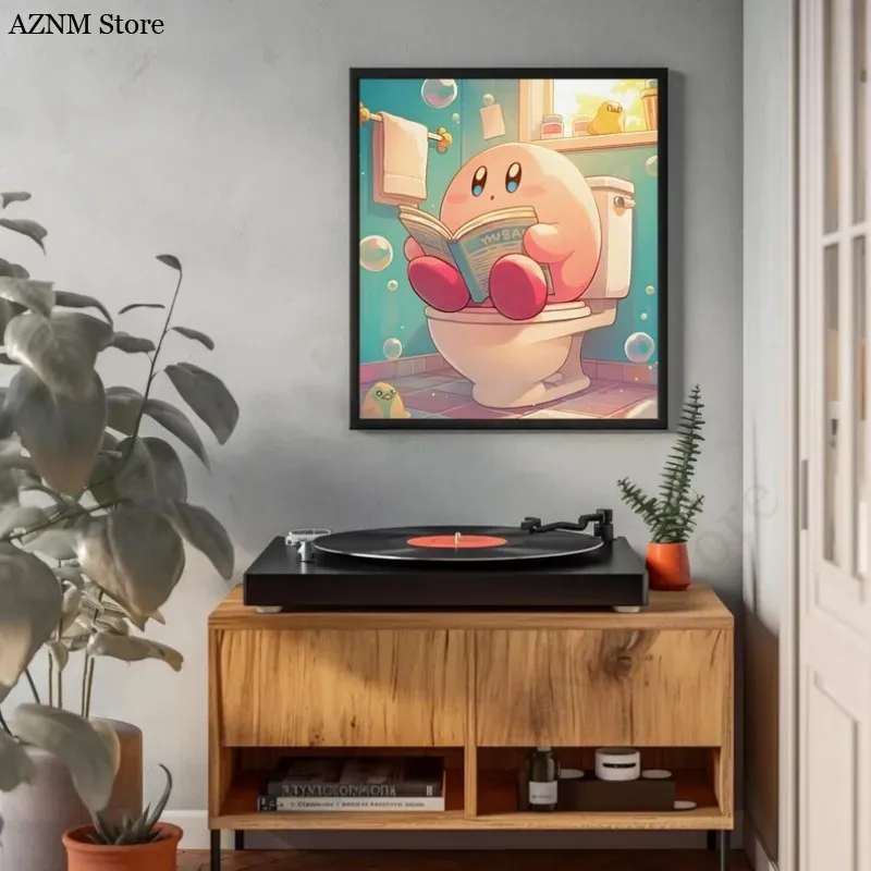 Funny Bathroom Cartoon Video G - Watercolor Poster Print ulasan dan harga