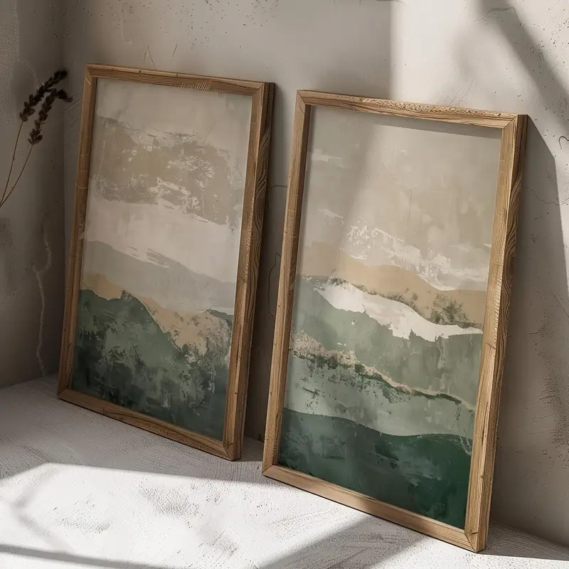 2pcs/set Wabi Sabi Abstract Ge - Home Decor Korea ulasan dan harga