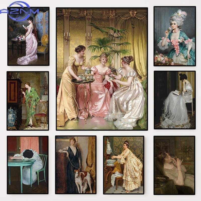 The Renaissance Women Portrait - Watercolor Poster Print ulasan dan harga