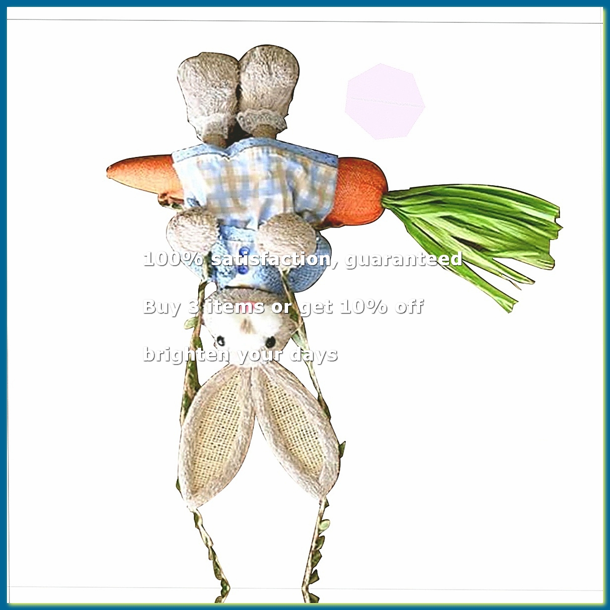 Easter Straw Bunny Figurine, S - Home Decor Statue ulasan dan harga