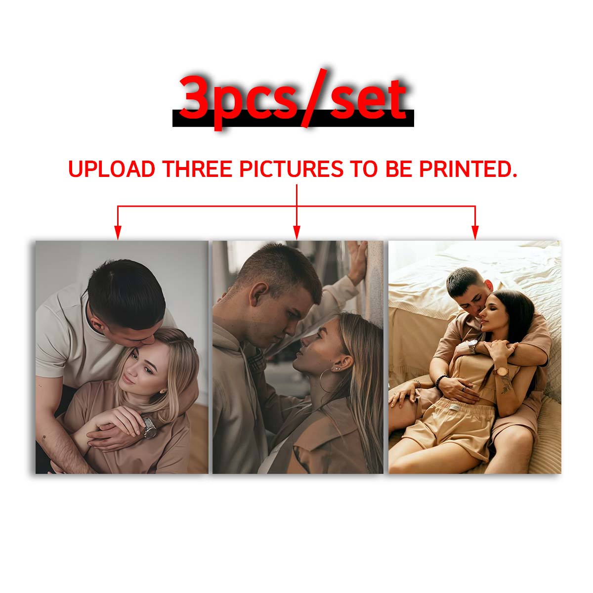 Triptych - 2D custom photo woo - Canvas Painting ulasan dan harga
