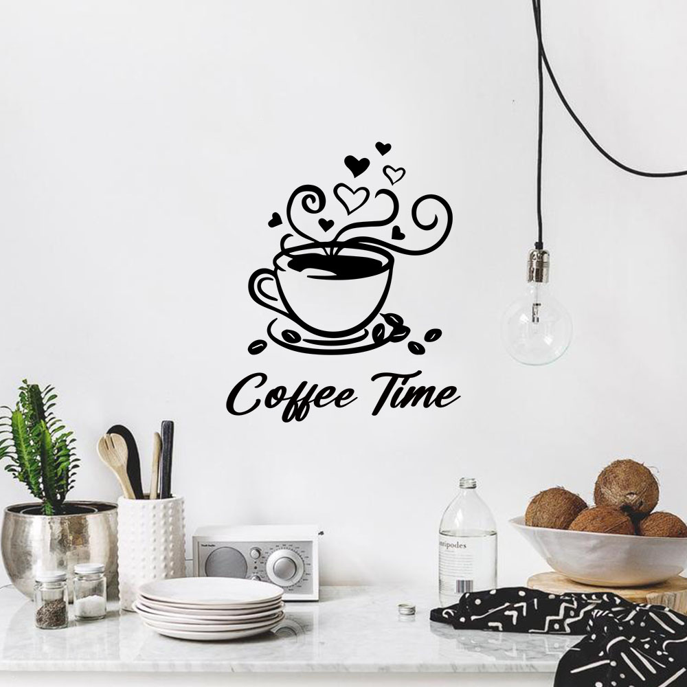 1PC Fashion Coffee Customizabl - Home Decor Wall Stickers ulasan dan harga