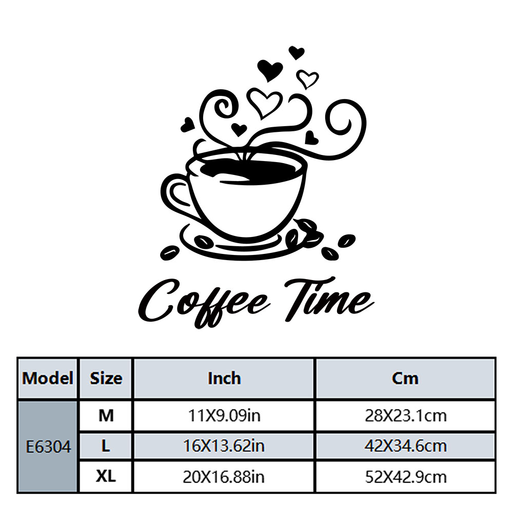 1PC Fashion Coffee Customizabl - Home Decor Wall Stickers ulasan dan harga
