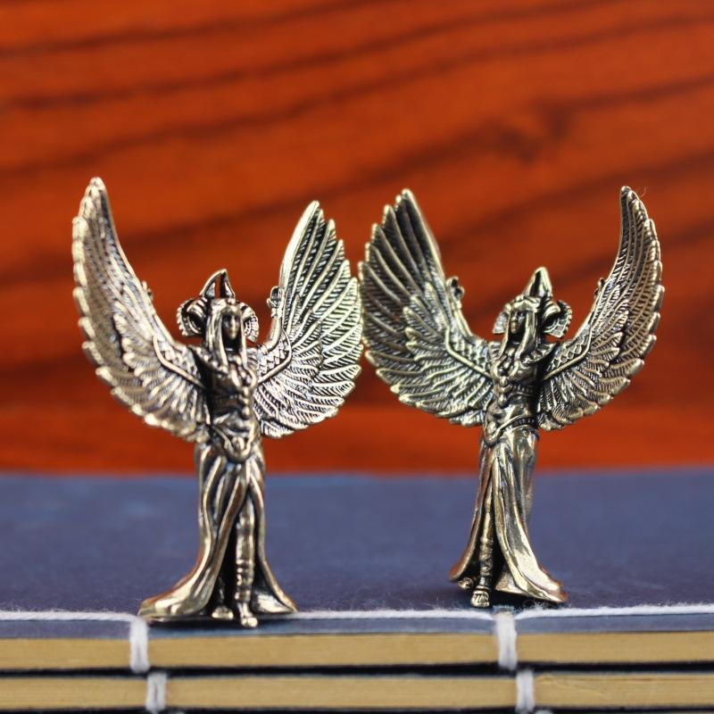 Mini Brass Winged Goddess Figu - Home Decor Egypt ulasan dan harga