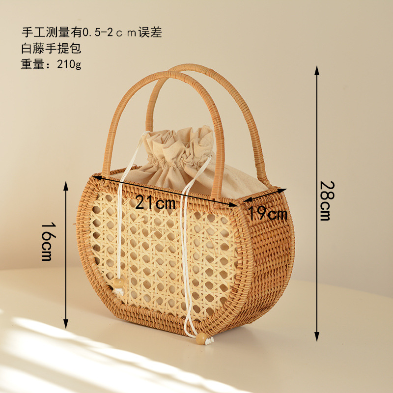 Casual Hollow Rattan Basket Ba - Rattan Plant Basket ulasan dan harga