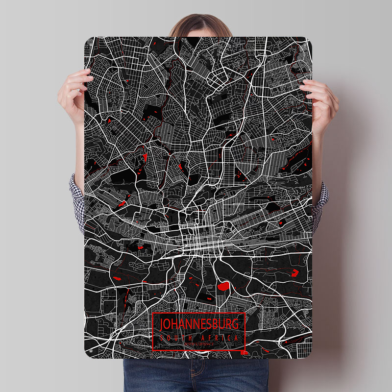 Johannesburg City Map South Af - Home Decor Johannesburg ulasan dan harga