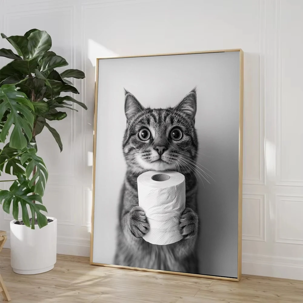 Highland Cow Otter Cat  Raccoo - Watercolor Poster Print ulasan dan harga