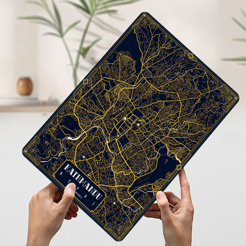 Kathmandu City Map Gold 3D Tex - Home Decor Kathmandu ulasan dan harga