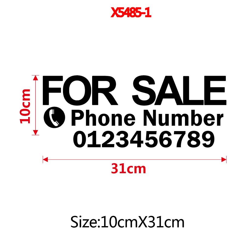 1pc Funny Custom Text with num - Home Decor Wall Stickers ulasan dan harga