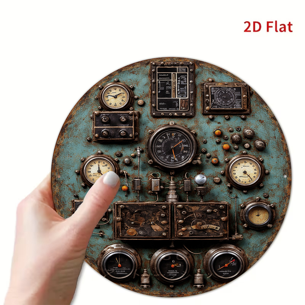 2D Flat Retro Dashboard Round  - Home Decor Wall Panels ulasan dan harga