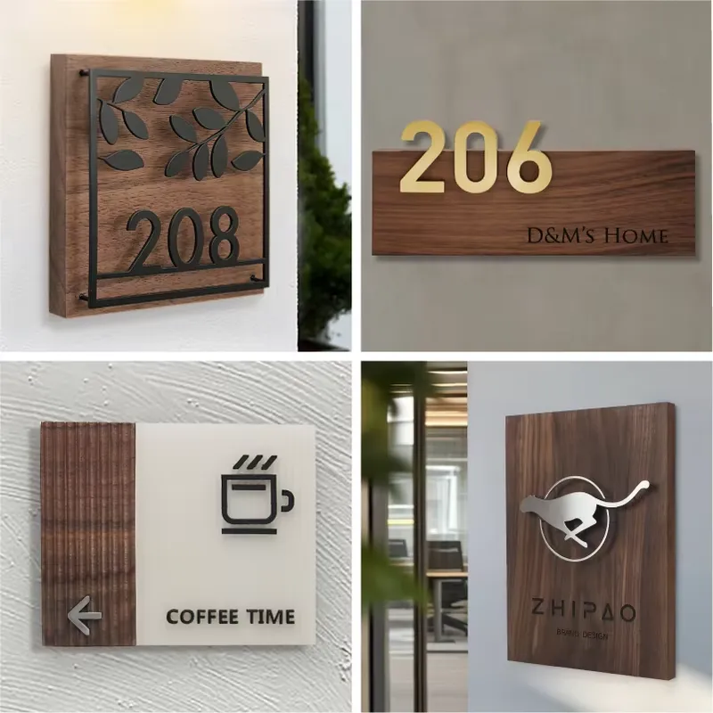 High End Store Signage Walnut  - Wooden Letter Sign ulasan dan harga