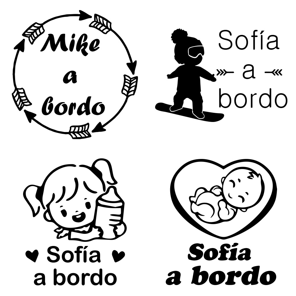 1pc Vinyl baby a bordo colorfu - Home Decor Wall Stickers ulasan dan harga