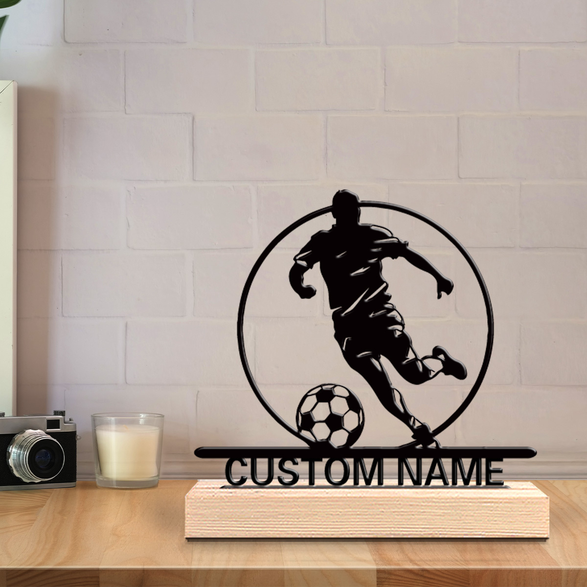 Custom Soccer Player Metal Sta - Home Decor Inspo ulasan dan harga