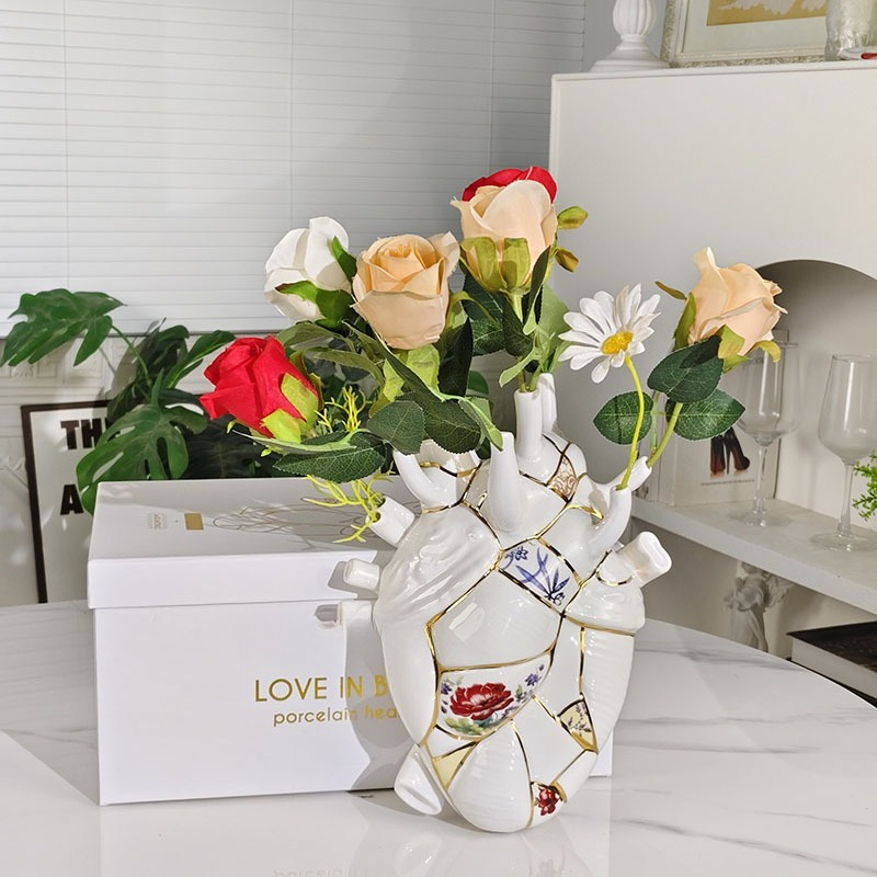 Heart vase Living room wine ca - Home Decor Vase ulasan dan harga